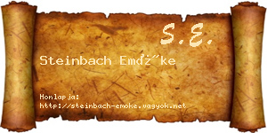 Steinbach Emőke névjegykártya
